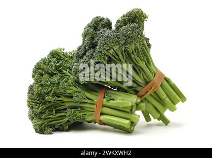 broccolini baby broccoli on white background Stock Photo