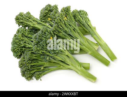 broccolini baby broccoli on white background Stock Photo