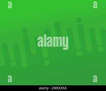 Tilted and rounded bright green lines on green background. High resolution full frame modern and trendy abstract background. Copy space. Stock Photo