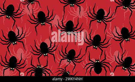 Art illustration design concept colorful icon symbol logo of spider Stock Vector