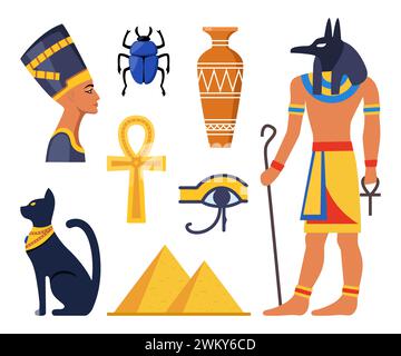 Ancient Egypt collection. Gods, deities and mythological creatures from ...