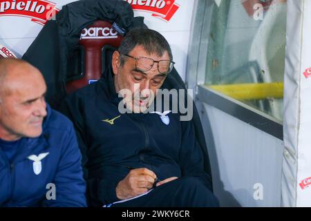 Maurizio Sarri, head coach of SS Lazio, during the Serie A match between Torino FC and SS Lazio  on February 22, 2024 at Olympic Grande Torino Stadium Stock Photo
