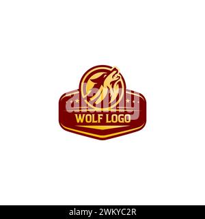 Wolf Vintage Logo. Wolf Vector Illustration Stock Vector