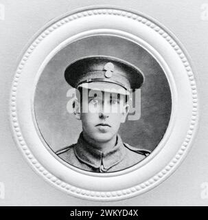 A portrait of Private Douglas Buxton, 2/3rd Battalion Royal Fusiliers (City of London Regiment) who was killed in action on 13/05/1917 aged 25 in the Second Battle of Bullecourt, France, during the First World War. Stock Photo