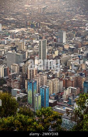 Bogota at dusk, Colombia Stock Photo