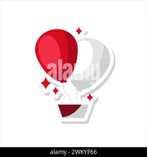 art illustration design concept of independence day of indonesia Stock Vector