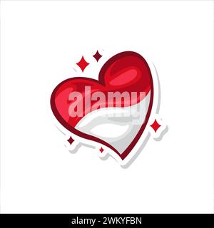 art illustration design concept of independence day of indonesia Stock Vector
