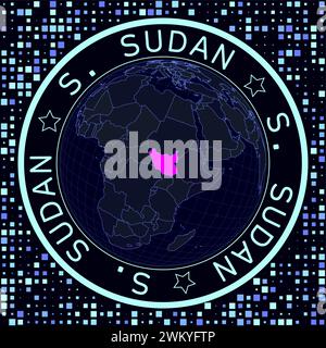 South Sudan on Globe Country view - South Sudan On Globe Vector Futuristic Satellite View Of The World Centered To South Sudan 2wkyftp