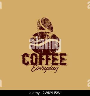 Coffee Everyday Logo. Coffee Vector Illustration Stock Vector