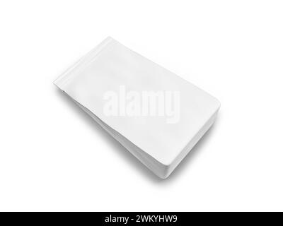 Pouch Bag Packaging Mockup 3D Illustration Mockup Scene on Isolated Background Stock Photo