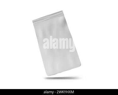 Pouch Bag Packaging Mockup 3D Illustration Mockup Scene on Isolated Background Stock Photo