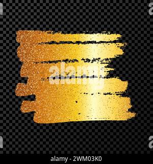 Scribble with a gold marker. Doodle style scribble. Gold hand drawn design element on dark transparent background. Vector illustration Stock Vector