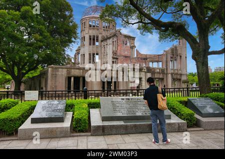 Atomic Bomb Dome, Peace Memorial Park, Hiroshima, Japan Stock Photo