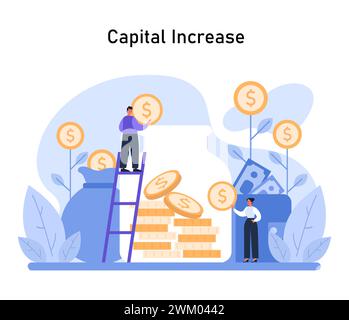 Bank capital and assets management concept icon Stock Vector Image ...