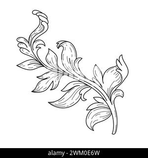Vintage Baroque Victorian frame border floral ornament Stock Vector