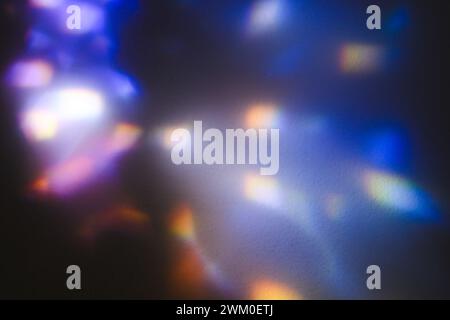 Abstract blurry lights on a dark background Stock Photo