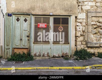 Old doors and shutters in Narbonne, France Stock Photo