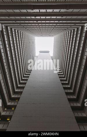 Square Shape In Building Square shape Building under sky Stock Photo - Alamy