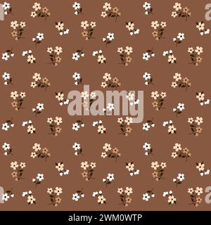 seamless floral small flower pattern with background vector Stock Vector