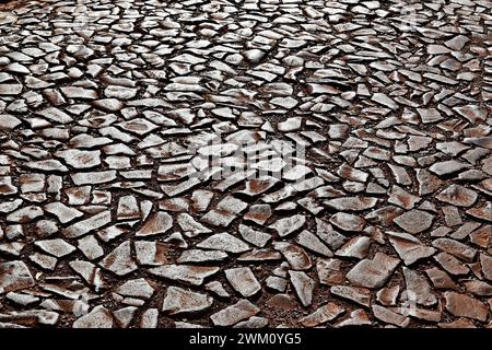Stone floor on public park, Ribeirao Preto, Sao Paulo, Brazil Stock Photo