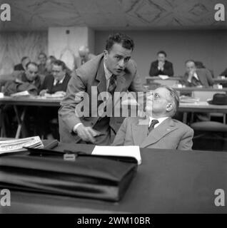 3823977 Palmiro Togliatti; (add.info.: Rome, 1967. Member of the Italian Communist Party Pietro Ingrao and secretary of the same party Palmiro Togliatti talking between them / Roma, 1967. Pietro Ingrao, membro del partito comunista italiano (PCI), e il segretario del partito Palmiro Togliatti parlano tra loro - Marcello Mencarini Historical Archives); © Marcello Mencarini. All rights reserved 2024. Stock Photo