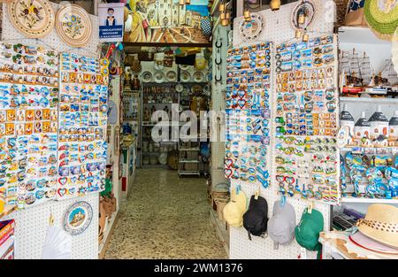 Souvenir shop in the Old Town of Bari, Puglia region (Apulia), southern Italy, Europe - September 18, 2022 Stock Photo