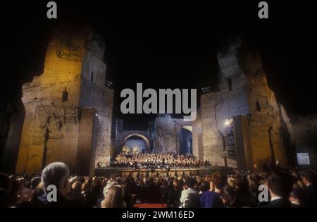 3830479 Aida by Giuseppe Verdi at Baths of Carcalla; (add.info.: Rome, 1989. Performance of Verdi's Aida at the Baths of Caracalla / Roma, 1989. L'Aida di Verdi alle Terme di Caracalla); © Marcello Mencarini. All rights reserved 2024. Stock Photo