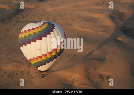 Hot air ballooning in Dubai, UAE Stock Photo