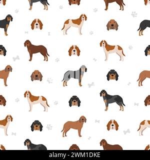 Majestic tree hound clipart. All coat colors set. All dog breeds ...