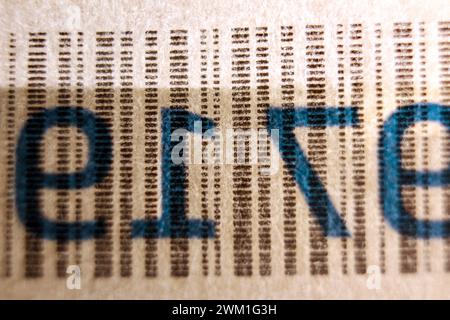 Barcode with numbers macro close-up Stock Photo