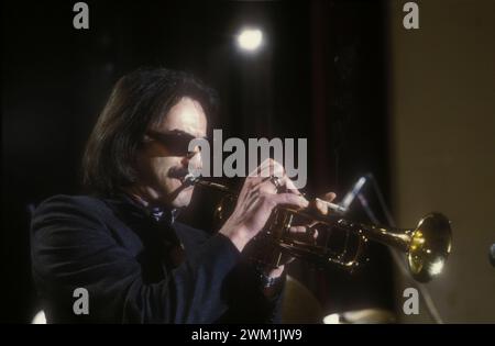 4069932 Italian jazz trumpeter Enrico Rava, about 1985 (photo); (add.info.: Il trombettista jazz Enrico Rava, 1985 circa); © Marcello Mencarini. All rights reserved 2024. Stock Photo