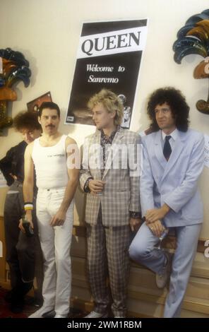 MME4711888 British rock band Queen in 1984. SanRemo; (add.info.: British rock band Queen in 1984. SanRemo); © Marcello Mencarini. All rights reserved 2024. Stock Photo