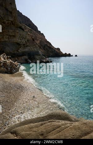 Seychelles Beach, Ikaria, Greece. It is one of the most famous beaches ...