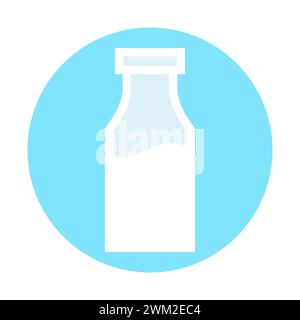 Cartoon Milk Bottle Icon Stock Vector