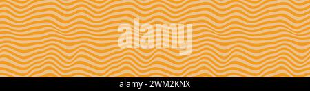 Groovy retro seamless web banner. Stock Vector