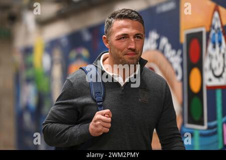 Sam Burgess Head Coach of Warrington Wolves arrives ahead of the ...