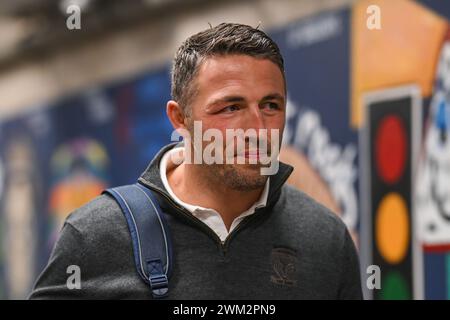 Sam Burgess Head Coach of Warrington Wolves arrives ahead of the ...