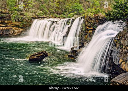 The Little River Falls in Little River Canyon National Preserve, Alabama Stock Photo