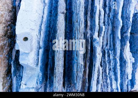 Cliff formed by the flysch. Zumaya, Guipúzcoa, País Vasco, Spain, Europe Stock Photo