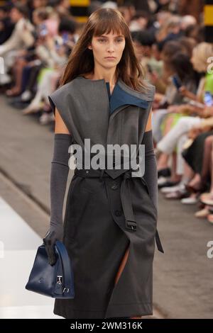 Milan, Italy. 23rd Feb, 2024. A model walks the runway during Tod's collection show at the Milan Fashion Week Womenswear Autumn/Winter 2024-2025 on February 23, 2024 in Milan. © Photo: Cinzia Camela. Credit: Live Media Publishing Group/Alamy Live News Stock Photo