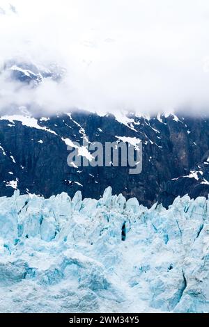 Close up of the Margerie Glacier terminus in Glacier Bay National Park, Alaska Stock Photo