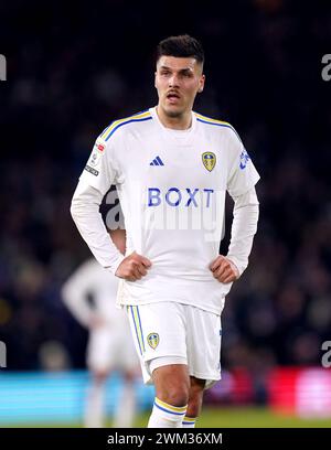 Leeds United's Joel Piroe during the Sky Bet Championship match at Elland Road, Leeds. Picture date: Friday February 23, 2024. Stock Photo