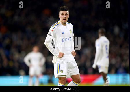 Leeds United's Joel Piroe during the Sky Bet Championship match at Elland Road, Leeds. Picture date: Friday February 23, 2024. Stock Photo