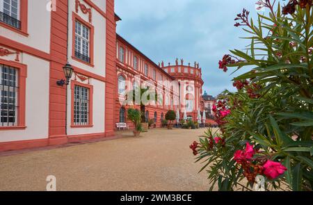 View on Biebrich Palace. Weisbaden, Germany Stock Photo