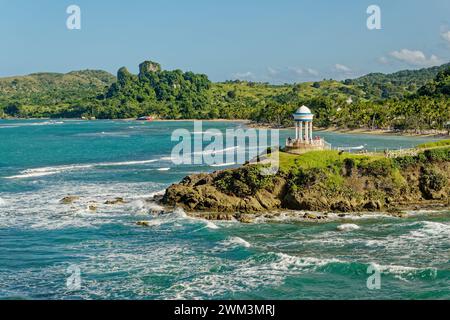 DOMINICAN REPUBLIC - January 1, 2024: The Dominican Republic occupies half of the island of Hispaniola with Haiti. It has become one of the most popul Stock Photo