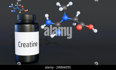 Creatine 3D molecular structure Stock Photo - Alamy