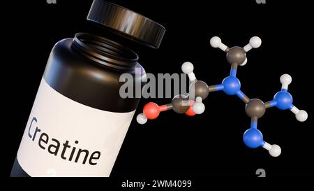 Creatine 3D molecular structure Stock Photo - Alamy