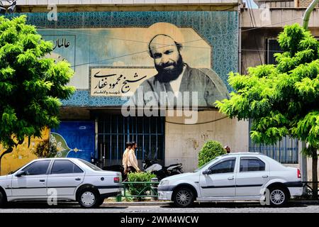 Tehran (Teheran), Iran, 06.24.2023: Street view and life in iran, poster of imam. Stock Photo