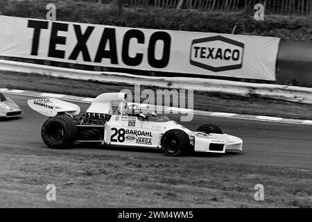 Brazilian Grand Prix driver Wilson Fittipaldi at the 1972 British Grand Prix. Stock Photo