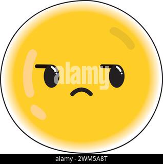 Cute emotionless emoji icon Vector Stock Vector Image & Art - Alamy
